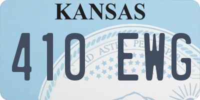 KS license plate 410EWG