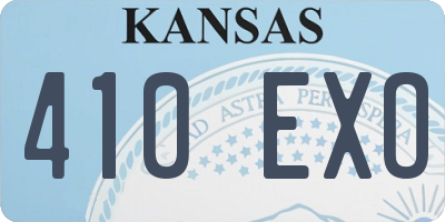 KS license plate 410EXO
