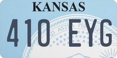 KS license plate 410EYG