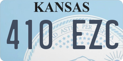 KS license plate 410EZC