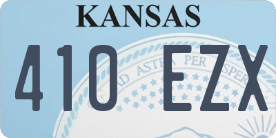 KS license plate 410EZX