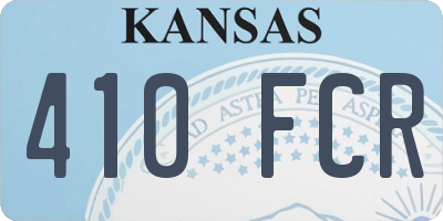 KS license plate 410FCR