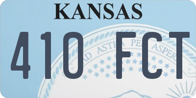 KS license plate 410FCT