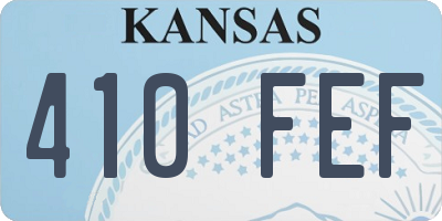 KS license plate 410FEF