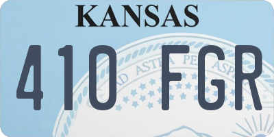 KS license plate 410FGR