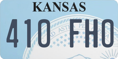 KS license plate 410FHO