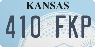 KS license plate 410FKP