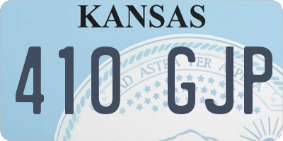 KS license plate 410GJP