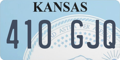 KS license plate 410GJQ