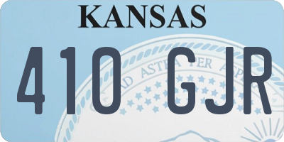 KS license plate 410GJR