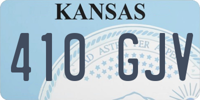 KS license plate 410GJV