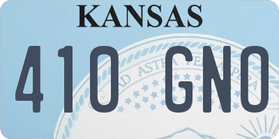 KS license plate 410GNO