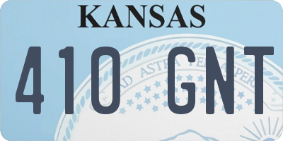 KS license plate 410GNT
