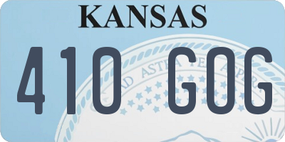 KS license plate 410GOG