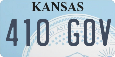 KS license plate 410GOV