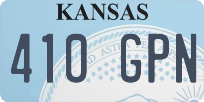 KS license plate 410GPN