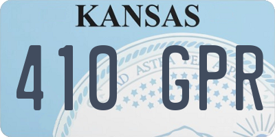 KS license plate 410GPR