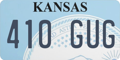 KS license plate 410GUG