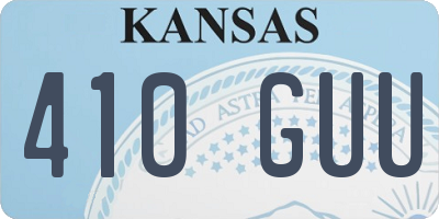 KS license plate 410GUU