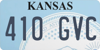 KS license plate 410GVC