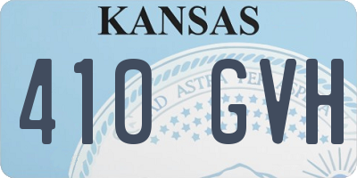 KS license plate 410GVH