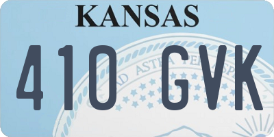 KS license plate 410GVK