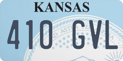 KS license plate 410GVL