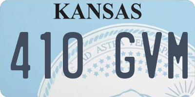 KS license plate 410GVM
