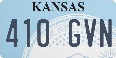 KS license plate 410GVN