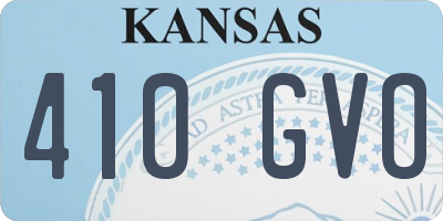 KS license plate 410GVO