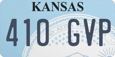 KS license plate 410GVP