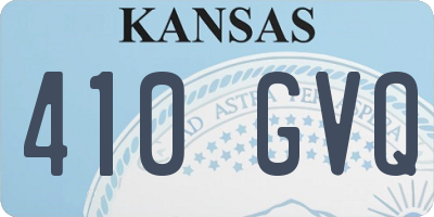 KS license plate 410GVQ