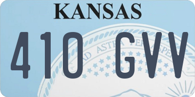 KS license plate 410GVV