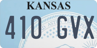 KS license plate 410GVX