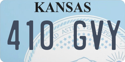 KS license plate 410GVY