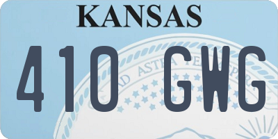 KS license plate 410GWG