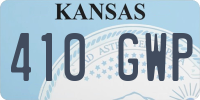 KS license plate 410GWP
