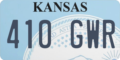 KS license plate 410GWR