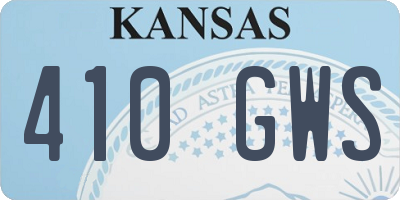 KS license plate 410GWS