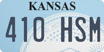 KS license plate 410HSM