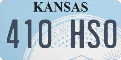 KS license plate 410HSO