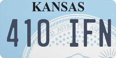 KS license plate 410IFN