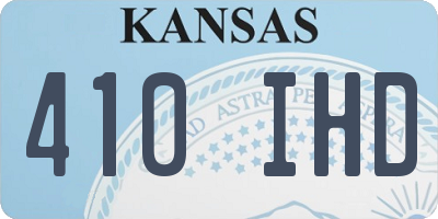 KS license plate 410IHD