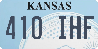KS license plate 410IHF