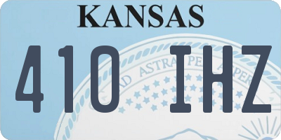 KS license plate 410IHZ