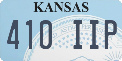 KS license plate 410IIP