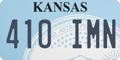 KS license plate 410IMN