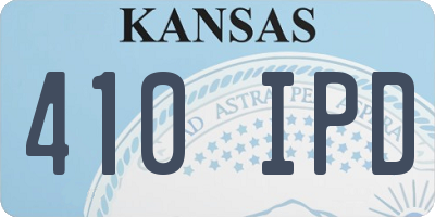KS license plate 410IPD