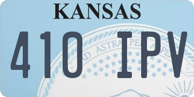KS license plate 410IPV