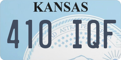 KS license plate 410IQF